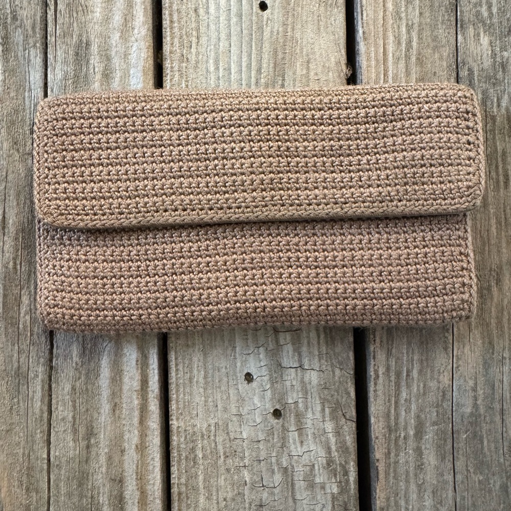 The Sak Tan Knit Clutch Wristlet
